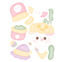 pastel bear pumpkin