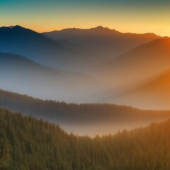 sunrise in the mountains