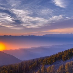Obraz premium sunrise in the mountains