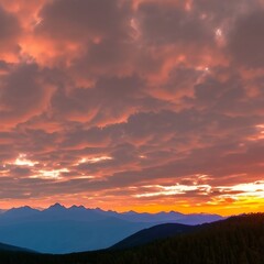 sunrise in the mountains