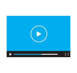Video player vector background. Video Player.