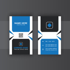 Vertical Business Card Design, Card Template Design, Photos and Vector Standard Template
