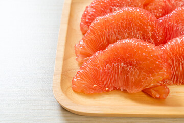 fresh red pomelo fruit or grapefruit