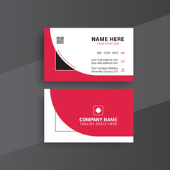 Naklejka premium Creative Business Card Design, Card Template Design, Photos and Vector Standard Template 