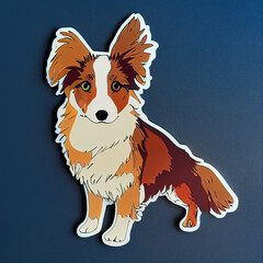 light brown red tri australian shepard dog