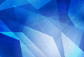 Obraz premium Light BLUE vector layout with lines, triangles.