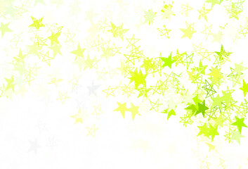 Obraz na płótnie Canvas Light Green, Red vector pattern with christmas stars.