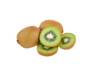 Fresh kiwi fruit on  transparent png