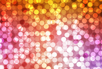Light Pink, Yellow vector background with bubbles.