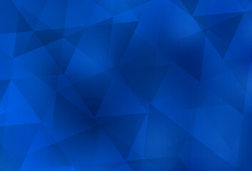 Obraz premium Light BLUE vector gradient triangles template.