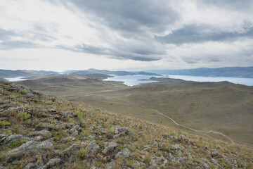 Relief of south-western part of Olkhon Island, Lake Baikal, Siberia, Russia