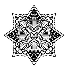 Mono line mandala vector design