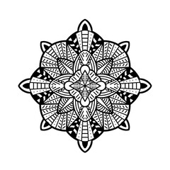 Mono line Mandala design vector for ornament design