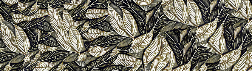 Seamless leaf pattern, fabric pattern