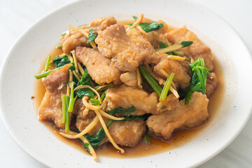 Stir Fried Fish with Chinese Celery