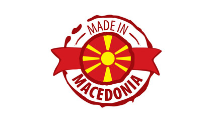 Macedonia flag, vector illustration on a white background.