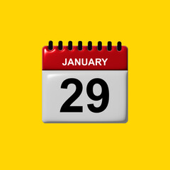 january 3d calendar vector design. january calendar design template. 3d calendar design vector illustration