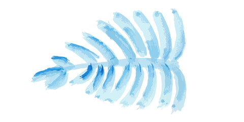 blue watercolor fern © slow_takes