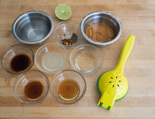 Ingredients for thai peanut sauce