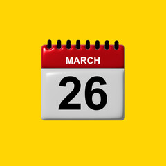 march 3d calendar vector design. march calendar design template. 3d calendar design vector illustration