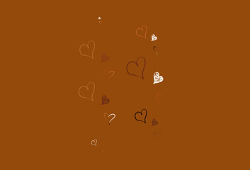 Light Red vector backdrop with sweet hearts.
