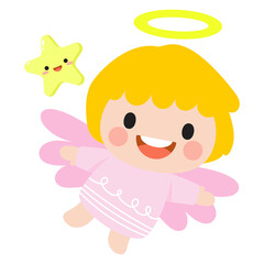Kids Angel Flat Clipart