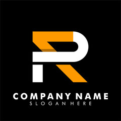 letter R7 logo. R7 Letter Design Vector with black background