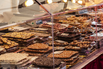 chocolate and other sweets on the Chocolate festival in Neuwied, Germany