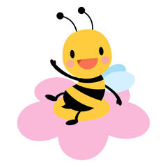 Fototapeta premium Honey Bee Flat Clipart