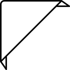 Black line label template banner vector illustration. Contour curved shape tags, bookmarks or labels with blank space for message for special offer marketing.