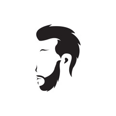 sign of beard logo vector icon illustration design