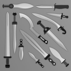 Combat knifes and other melee weapons / Ai Illustrator