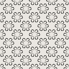 Essential floral seamless vector pattern. Neutral geometry useful repeating pattern for packaging and backgrounds. 