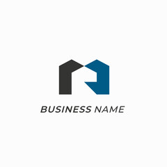 design logo combine letter R and letter M