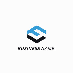 design logo finance monogram letter F