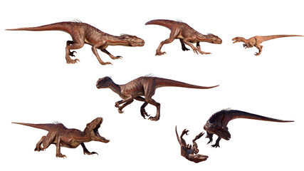 set of dinosaurs indoraptor PNG