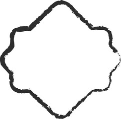 Chalk Retro frame or Price tag for promotion sale offer or decoration, crayon style vintage label or emblem for discount message. Empty emblem or simple tag icon template.