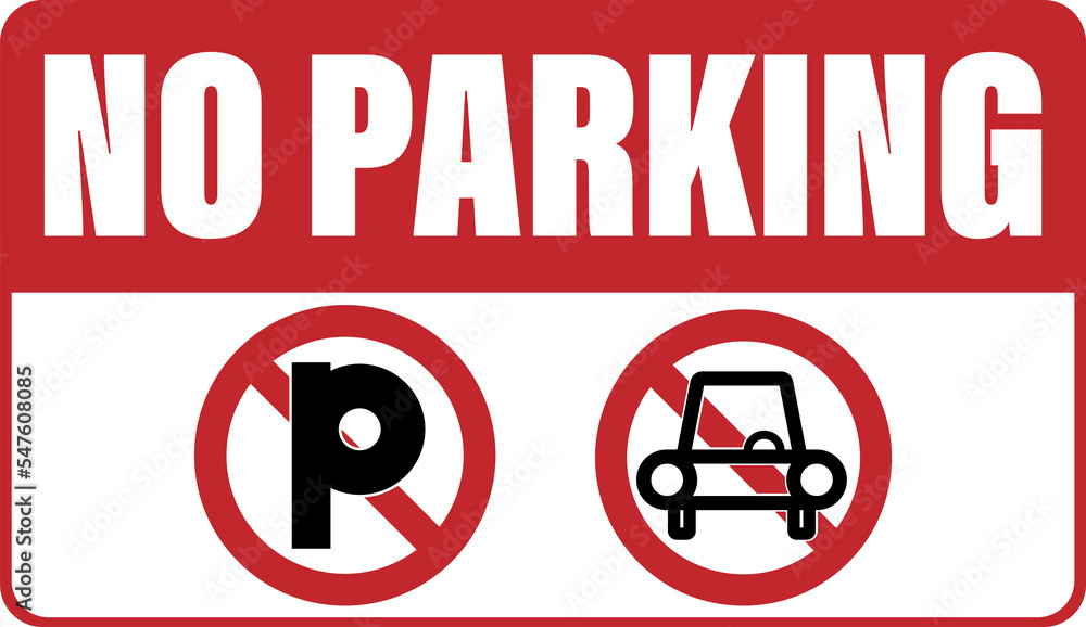 Wall mural No parking sign , do not park car and tow away zone warning alert sign