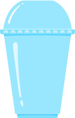 Drinking glasses isolated vector illustration. Transparent drinking glass for fresh beverages, smoothies or ice cream