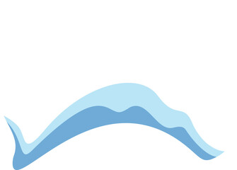 Snow cap with icicle ornament graphic. Winter decoration element with snow pile and icicles for flat christmas symbol decor. Cartoon new year label snowy effect for xmas snowcap frame illustration.