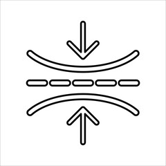 Resilience icon. Elastic material sign. Quality design element. vector illustration on white background.