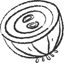 Chalked sketch onion vegetable icon vector illustration. White chalk style line hand drawn vegetable sketch icon for restaurant menu promo design