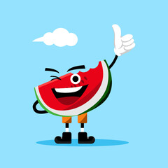 summer theme. cute watermelon in summer. suitable for children's drawings and designs in summer. eps file