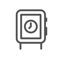 Timer and clock icon outline and linear symbol.	
