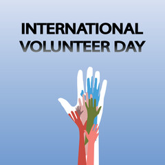 Fototapeta premium international volunteer day concept vector design