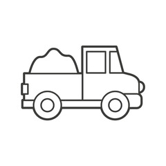 Vector Illustration of an Pick up. Icon style with black outline. Logo design. Coloring book for children