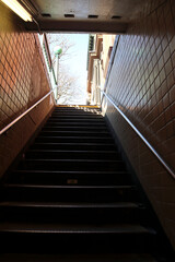 Train station stairs