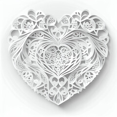 Heart concept with papercut or paper cut style 