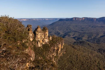 Cercles muraux Trois sœurs View of Tree Sisters and Jamison valley, Blue mountains, Australia