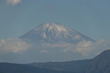 Japan tourist attraction. Fuji in late autumn.